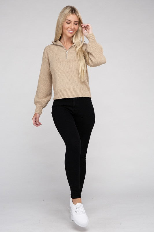 Olga | Easy to wear half zip sweater
