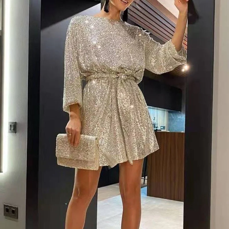 Jennifer® | Women'S  Elegant Sequin Mini Dress