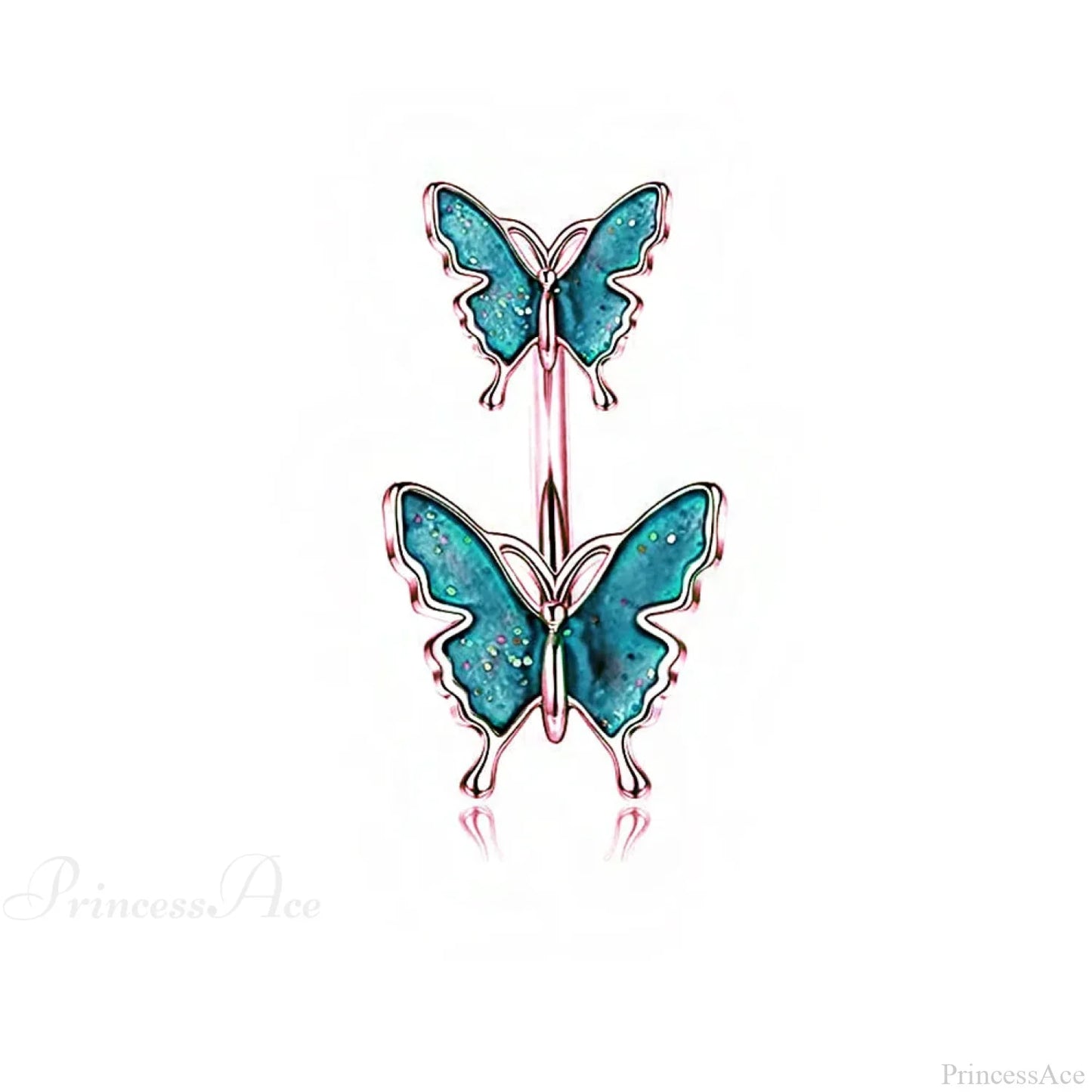 Dark Butterfly Pendant Belly Ring