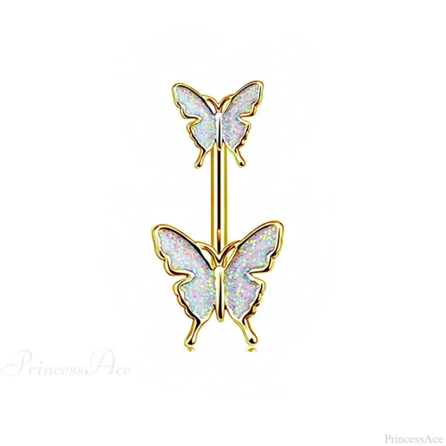 Dark Butterfly Pendant Belly Ring