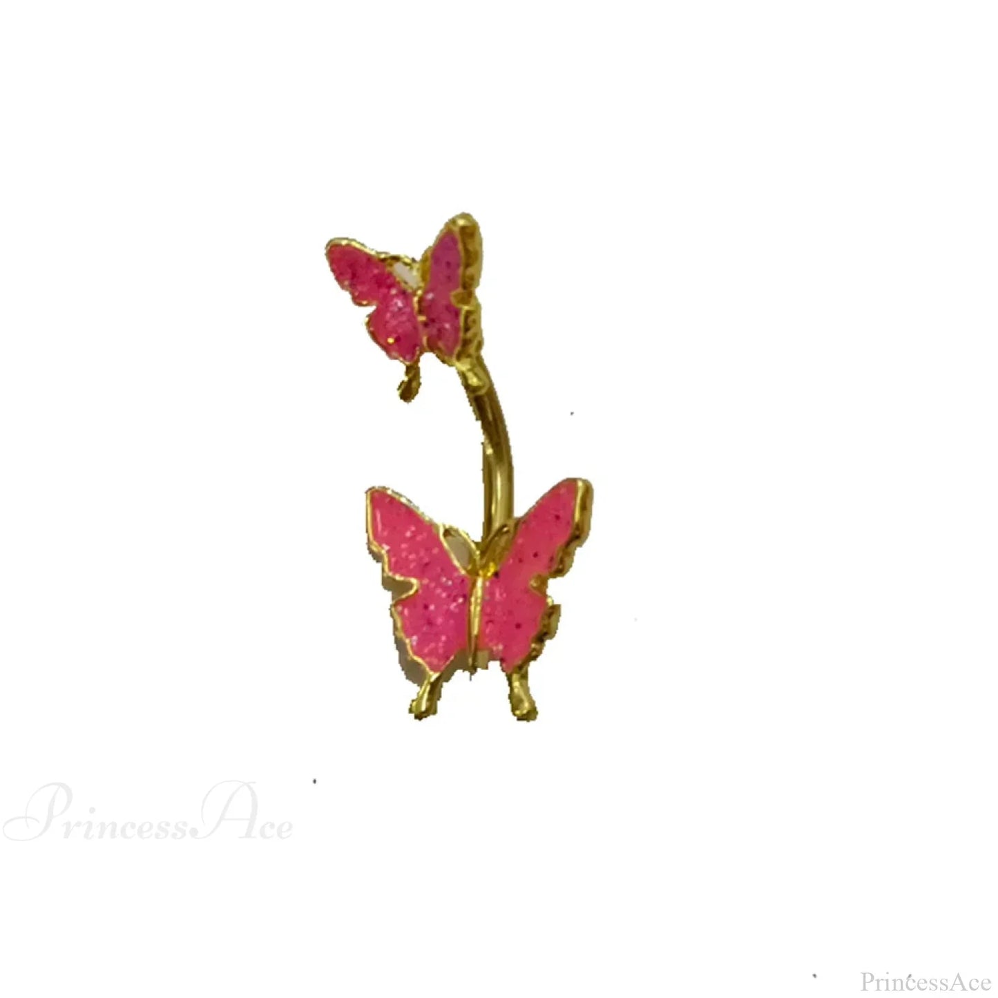 Dark Butterfly Pendant Belly Ring