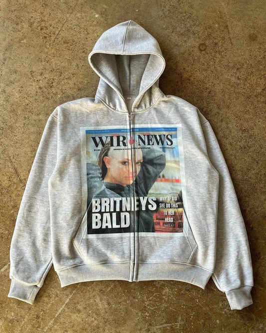 Dark Character Pictorial Zip Hoodie