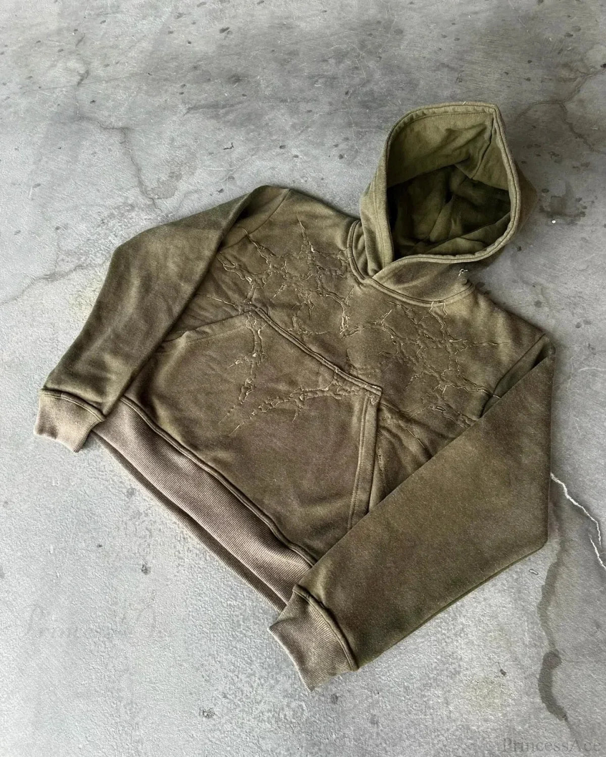 Dark Embroidered Large Hoodie