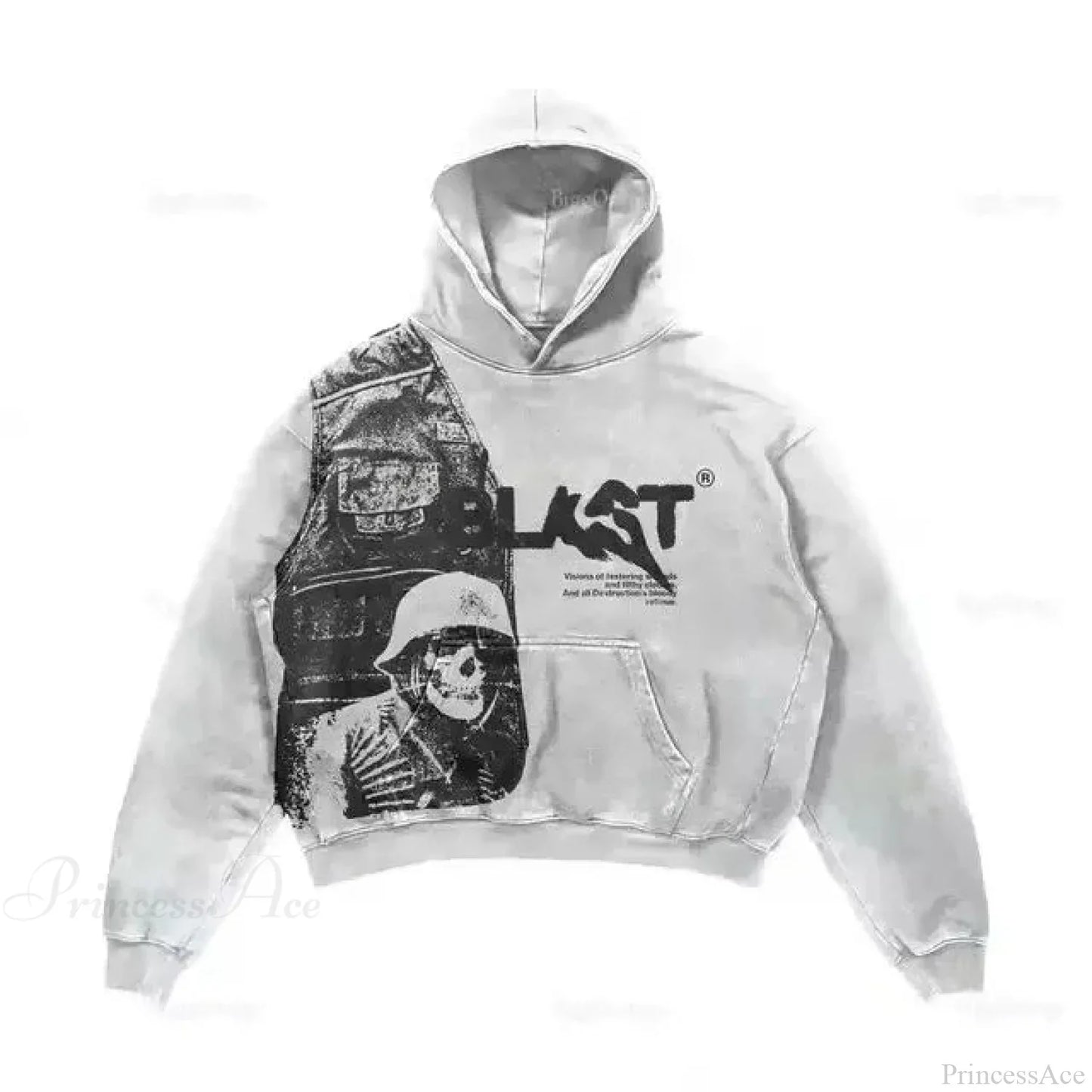 Dark Off Shoulder Pullover Hoodie