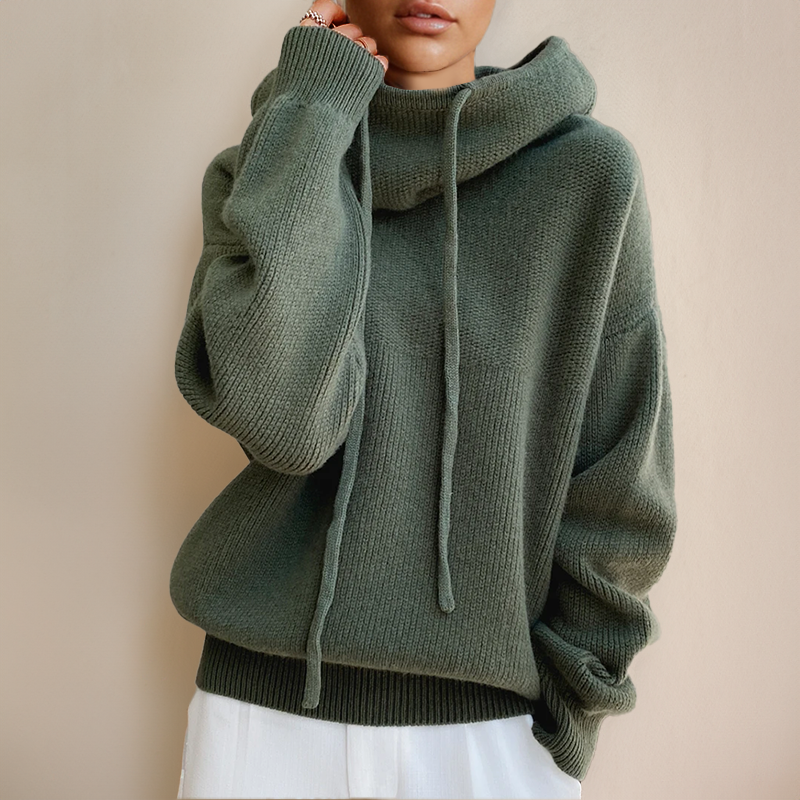 Sol | Hooded knit sweater