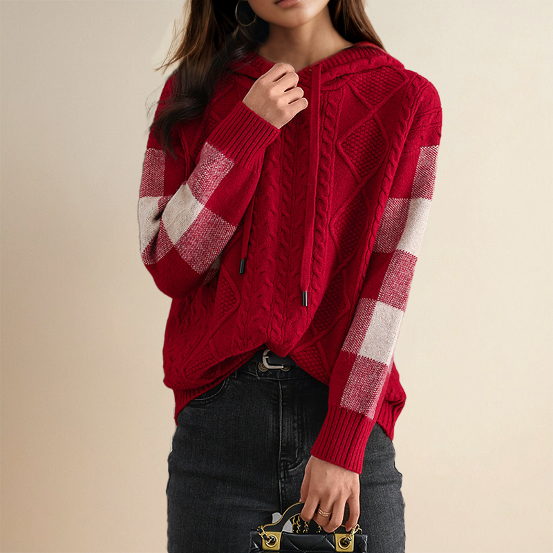 Karen | Jacquard sweater with hood