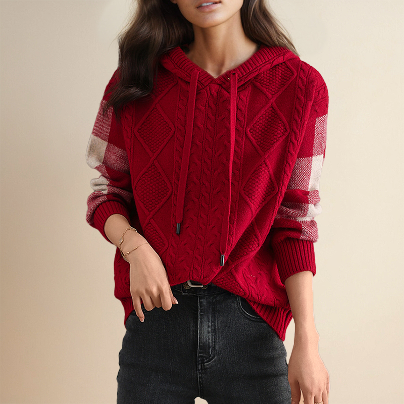 Karen | Jacquard sweater with hood