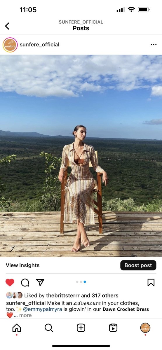 Wanda® | Crochet V-Neck Collar Maxi Dress