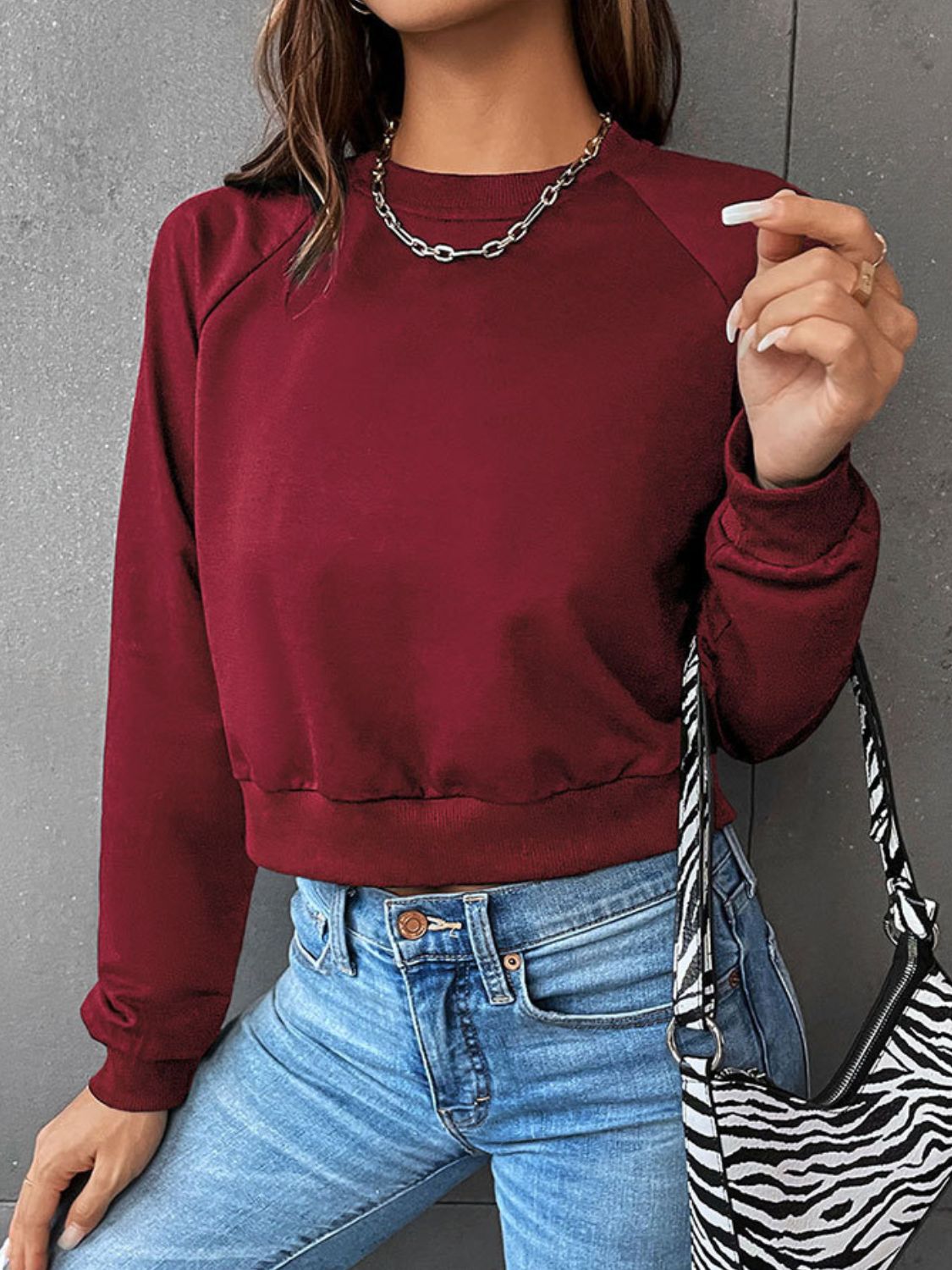 Sierra® | Cozy Crew Neck Cropped Sweater