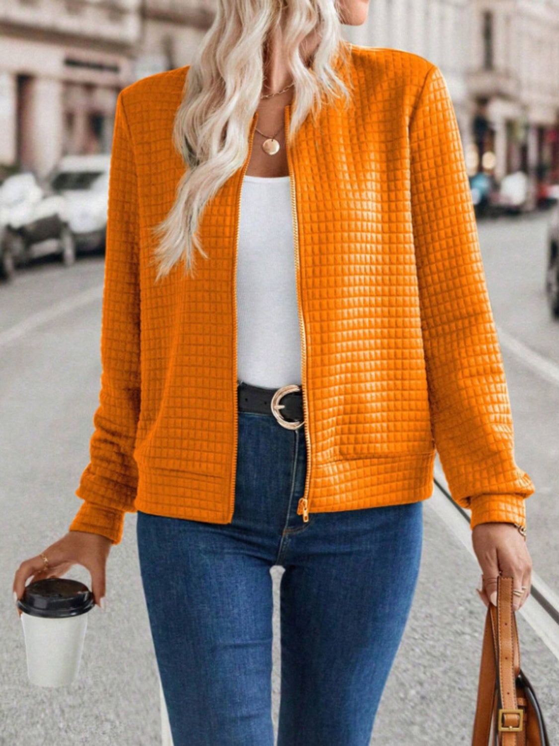 Sigrid | Long sleeve jacket with zip