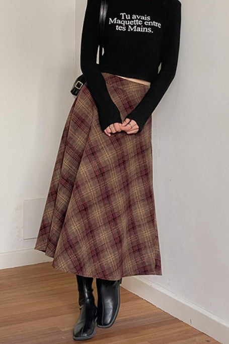 Vintage Red Mohair Skirt