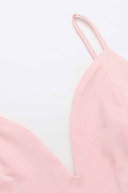 Spaghetti Strap Ruffle Party Dress