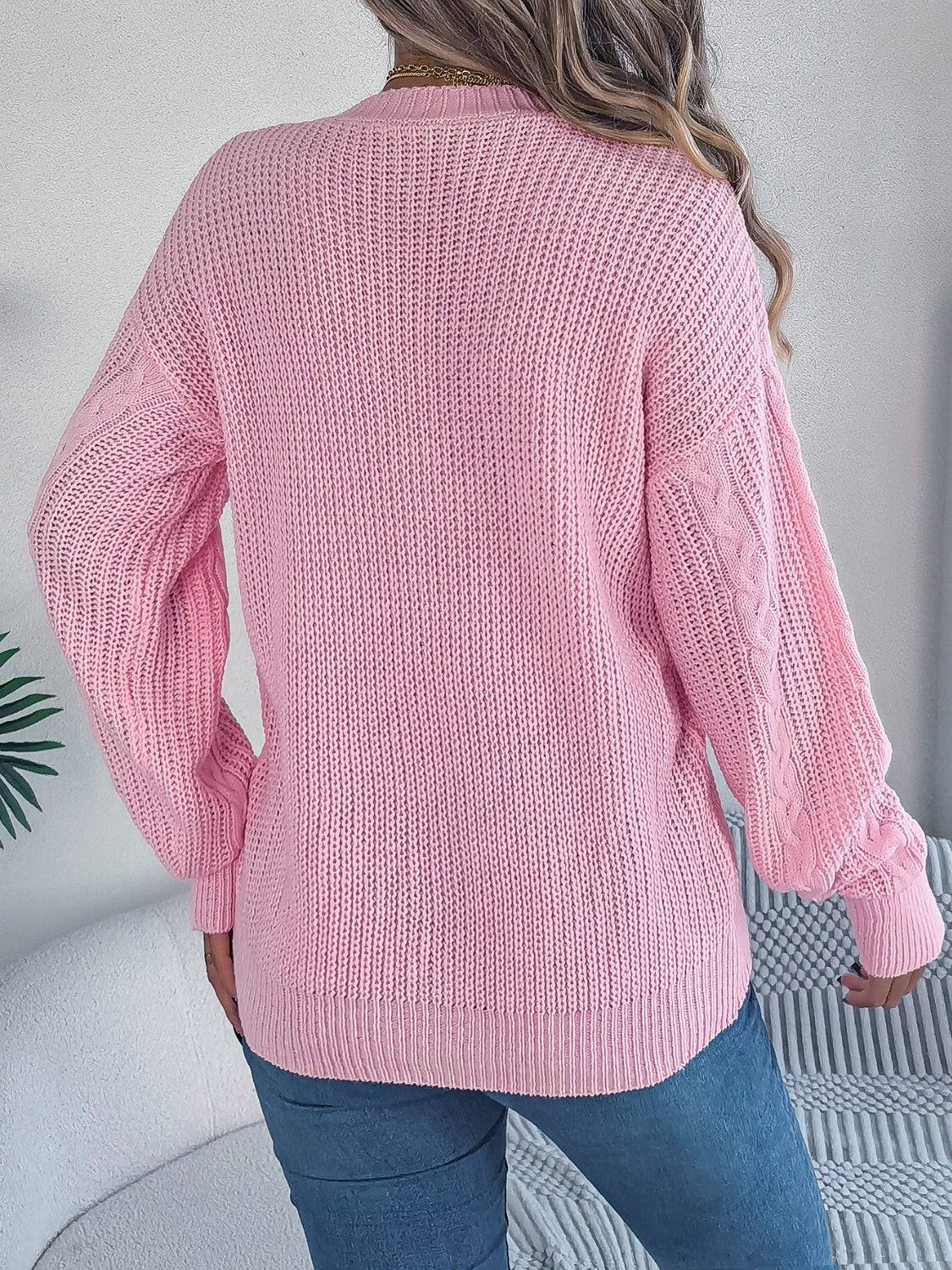 Stefanie | Cable knit cardigan with long sleeves