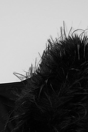 Elegant Feather One Shoulder Party Dress