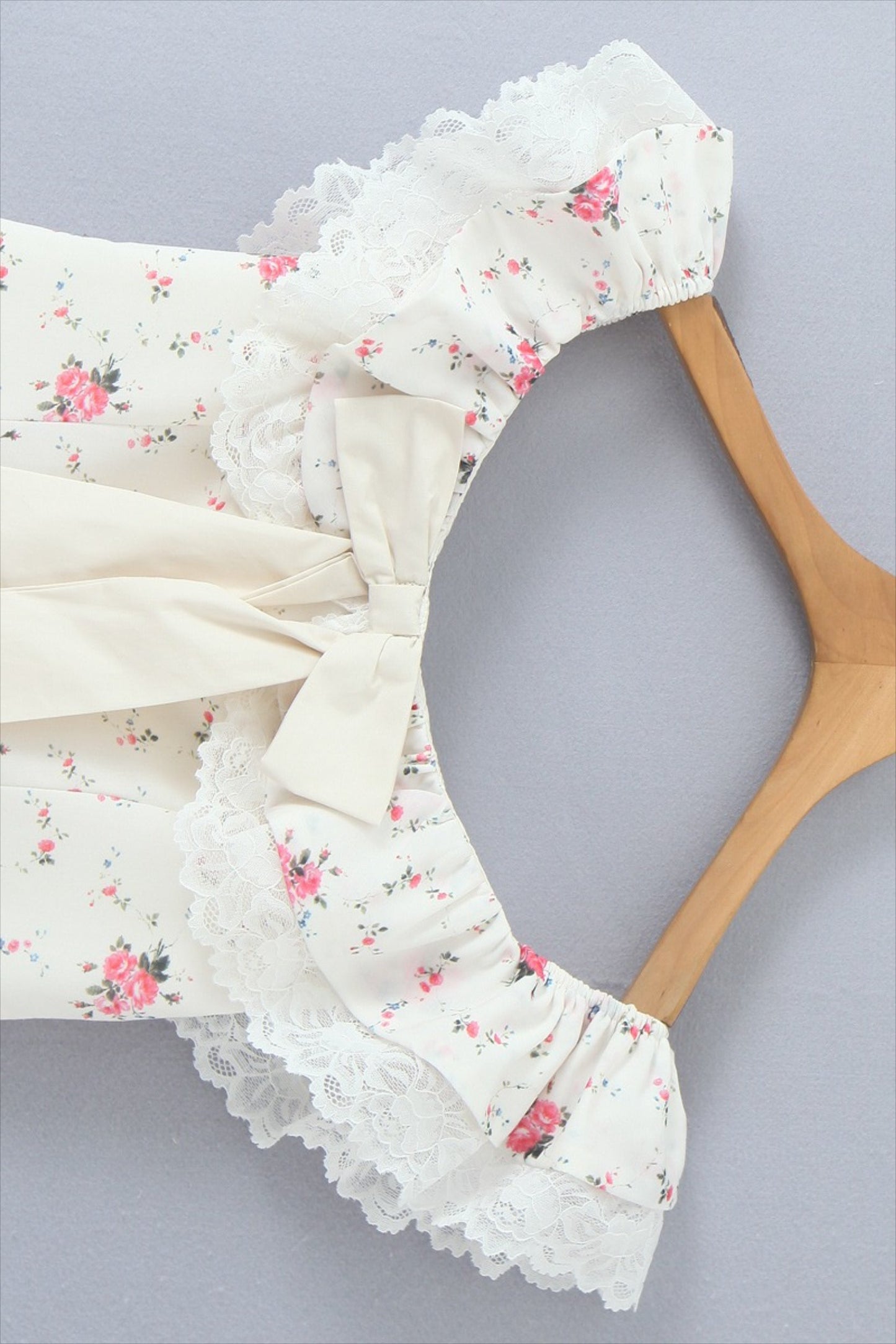 Sweet Floral Bow Off Shoulder Mini Dress