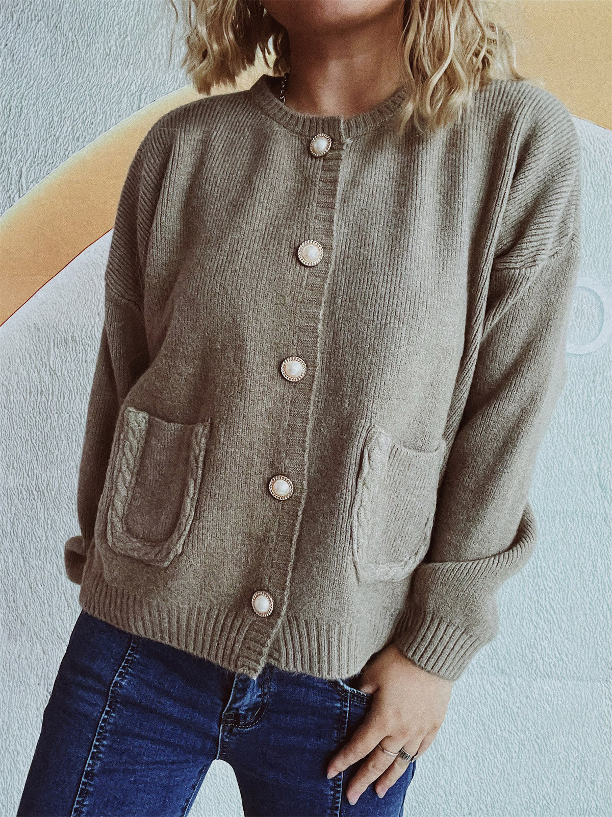 Helene | Long sleeve cardigan with buttons