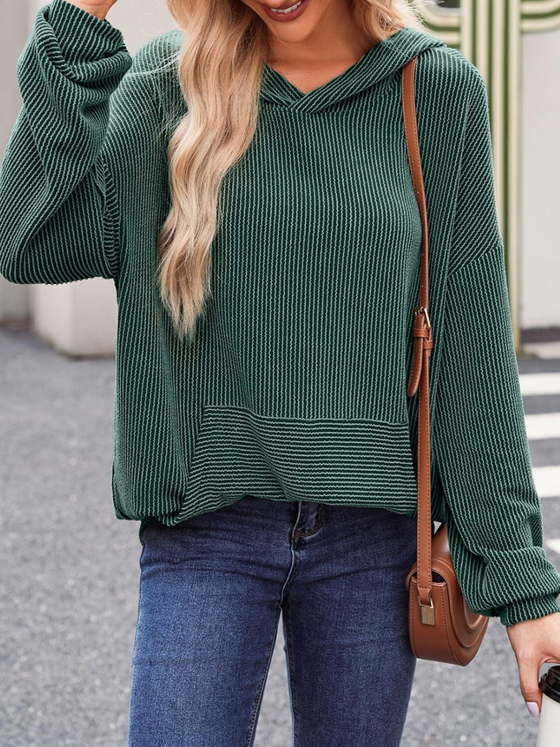 Nina | Double Take structured hoodie with kangaroo pocket and long sleeves