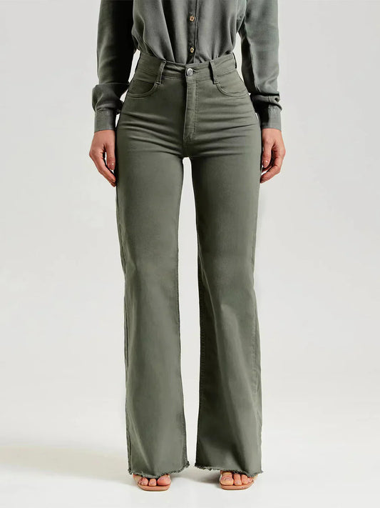 Yesenia® | Frayed flared trousers for women