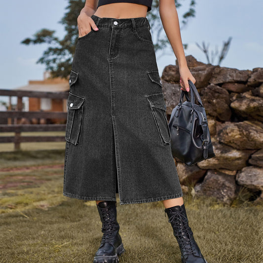 Bedelia® | Denim Cargo Skirt For Women