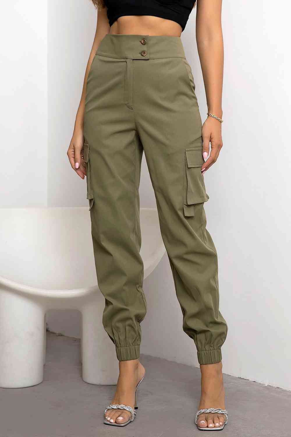 Shelby® | High-Waisted Casual Cargo Jogger Pants
