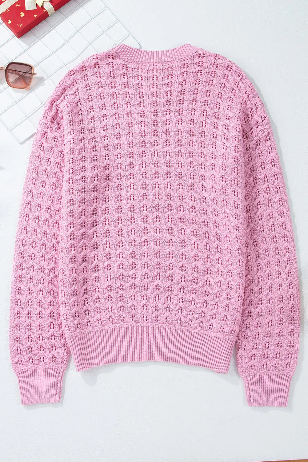 Francisca | Long-sleeved sweater with a crew neck and dropped shoulders