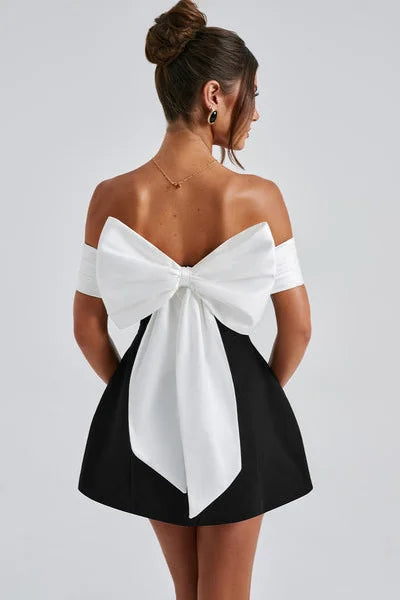Romina® | Delta Mini Dress Black/White