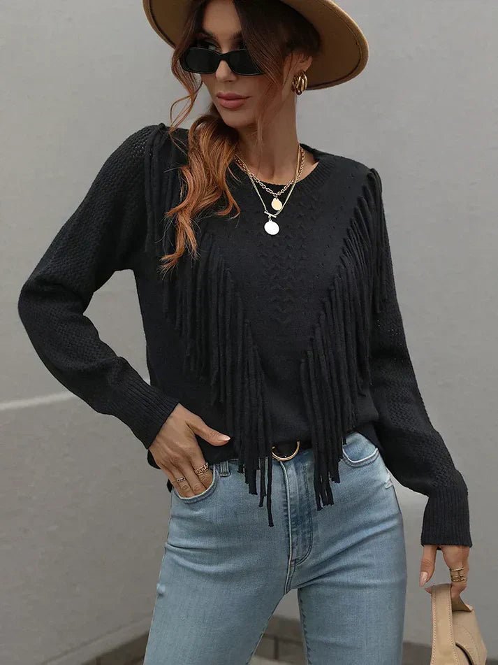 Erica® | Elegant Cotton Knit Sweater