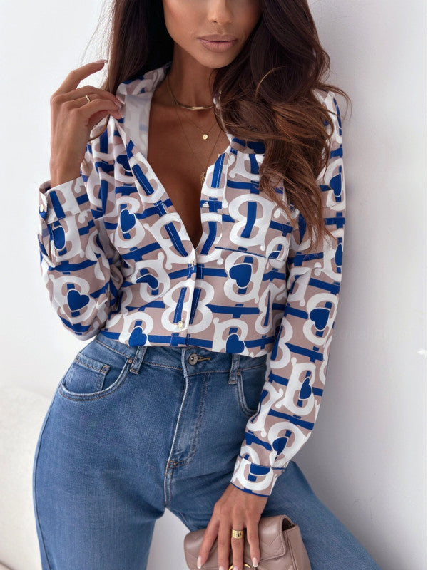 Fabiola® | Blouse Tidy Women'S Blouse With Satin Print