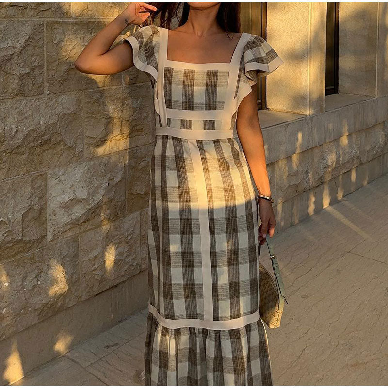 Elisa® | Elegant Checkered Dress