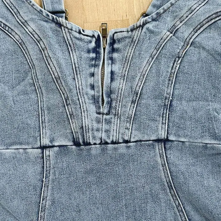 Sofía® | Bodycon Midi Dress Made Of Denim Party Dress