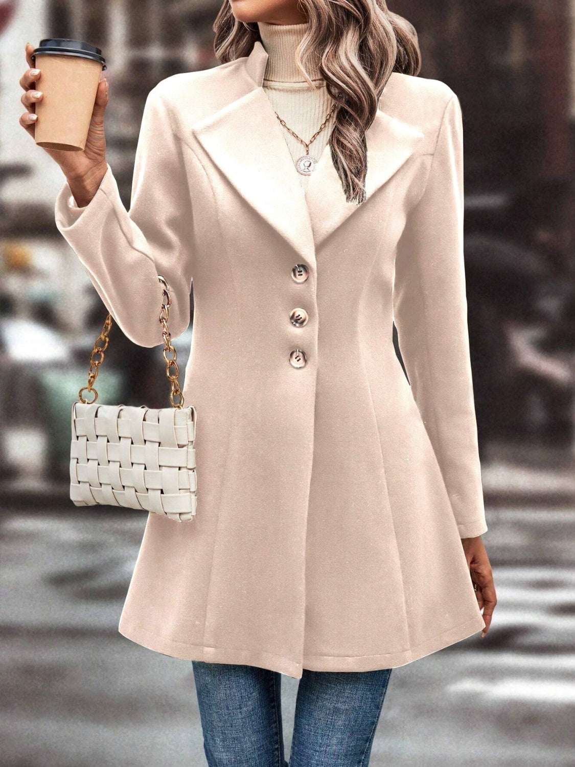 Evelyn | Long-sleeved, long-sleeved collared coat
