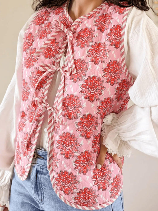 Guadalupe | Tied sleeveless vest coat