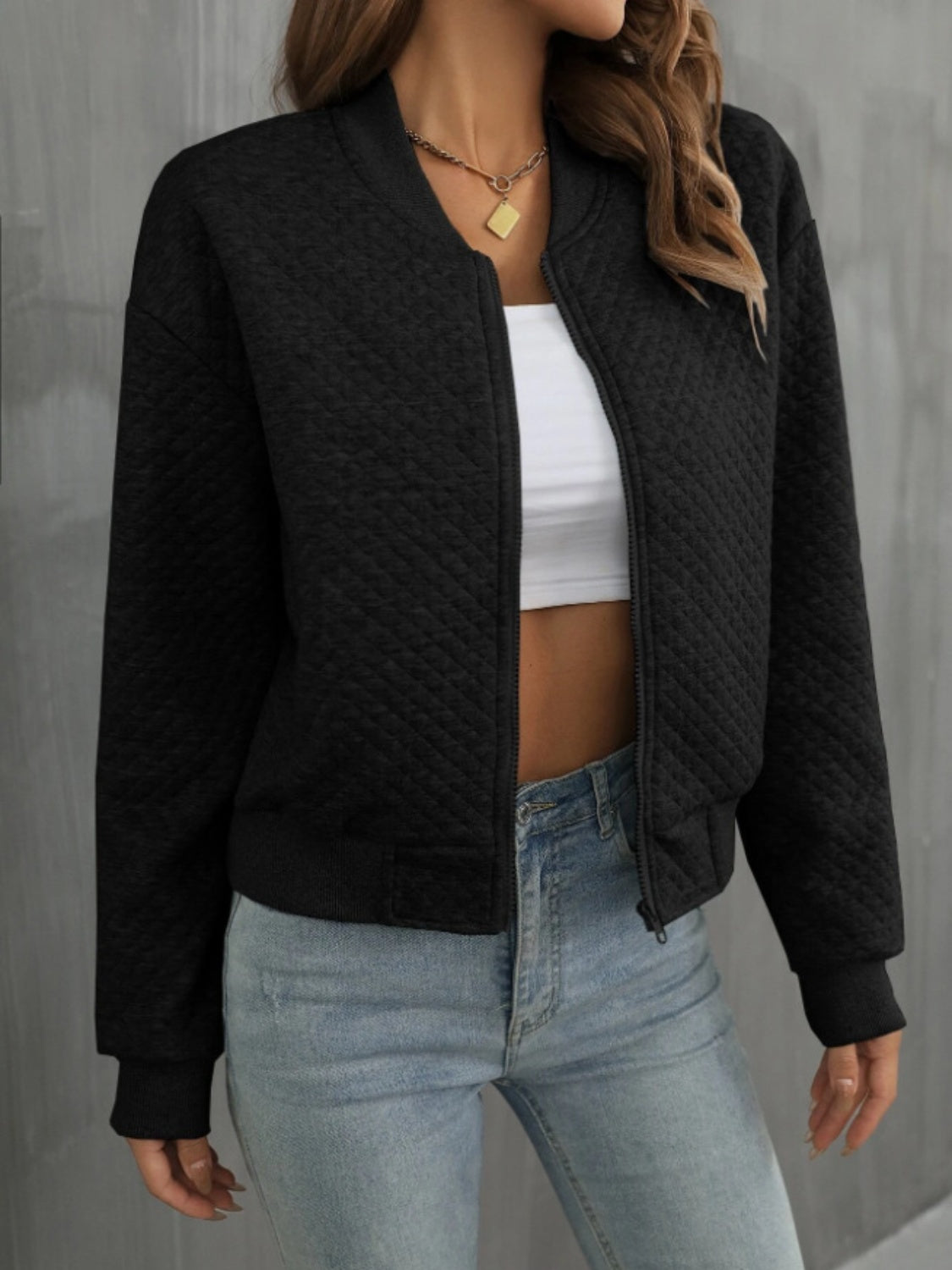 Ines | Long sleeve jacket with zip