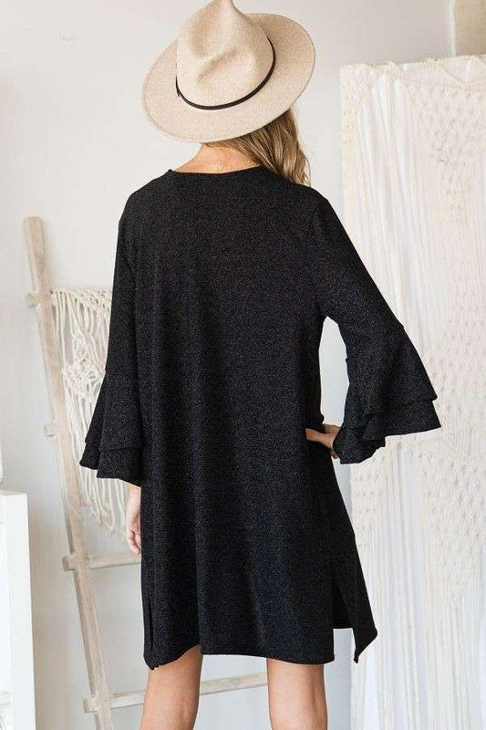 Matilde | Glittery kimono cardigan with bell sleeves