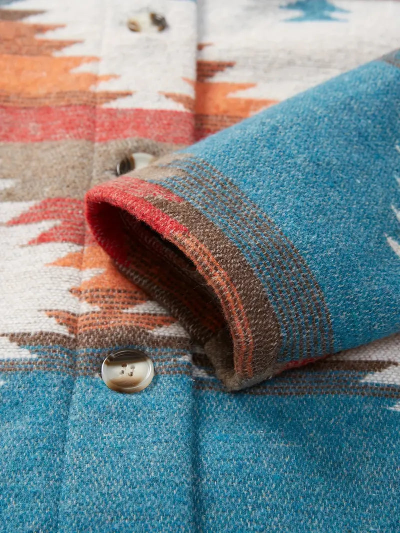 Hilda | Woven jacket with printed collar
