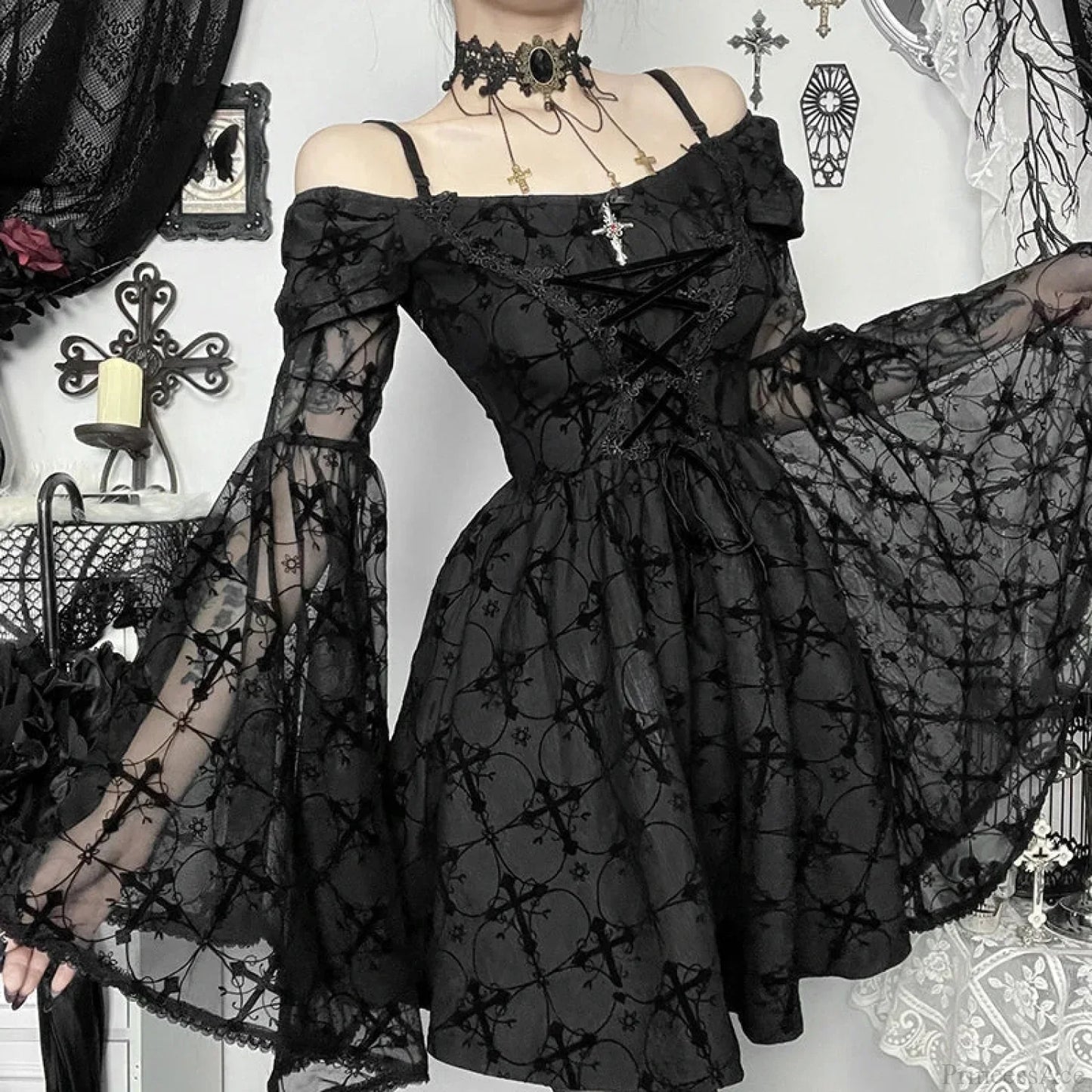 Distinguish Patchwork Petite Frock