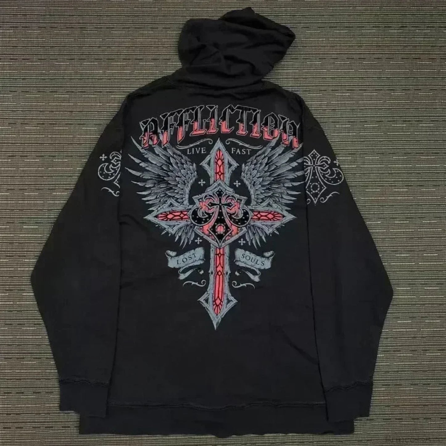 Distress Road Medieval Zip Hoodie