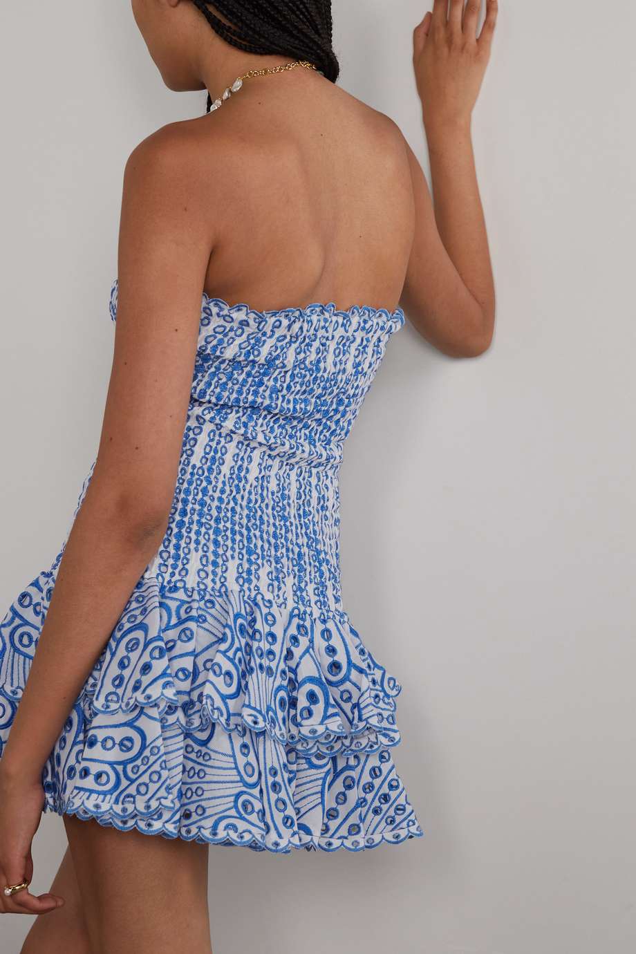 Ornella® | Strapless, Figure-Hugging Mini Dress With Embroidered Lace