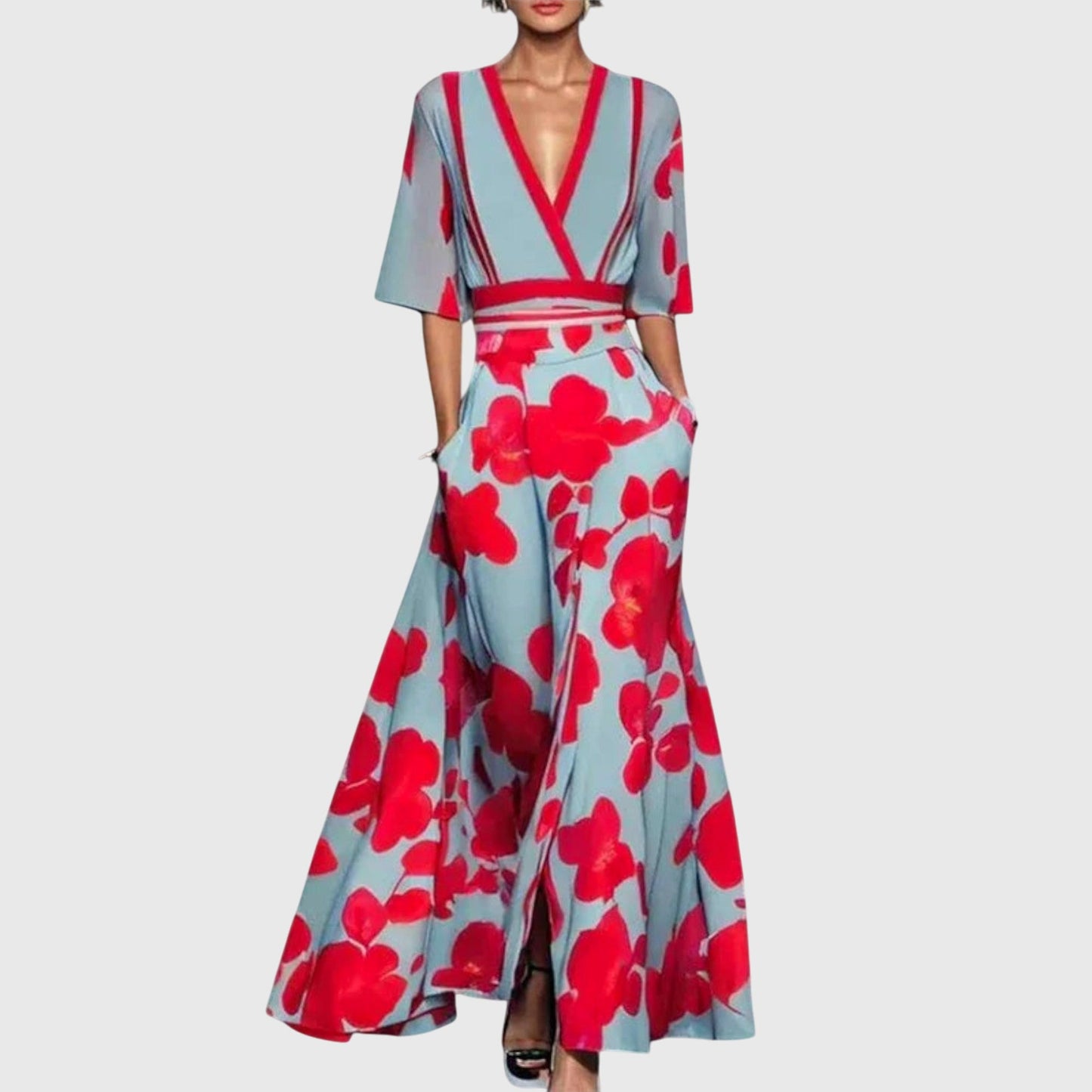 Donna | Women's V-Neck Wrap Maxi Dress