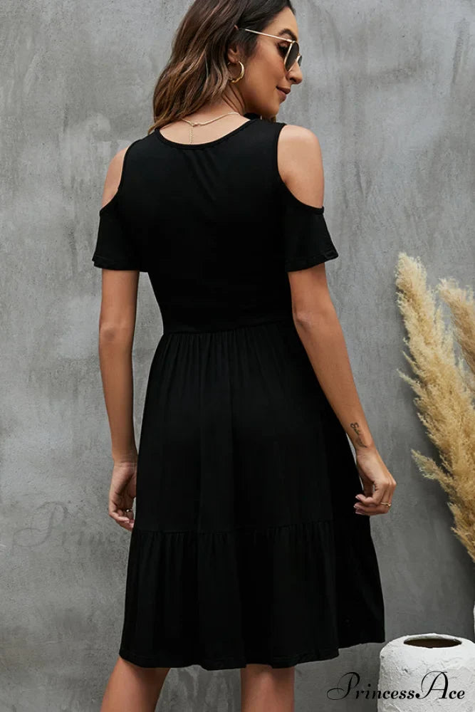 Dots Print Tie Trendy Waist Fashion Casual Dress
