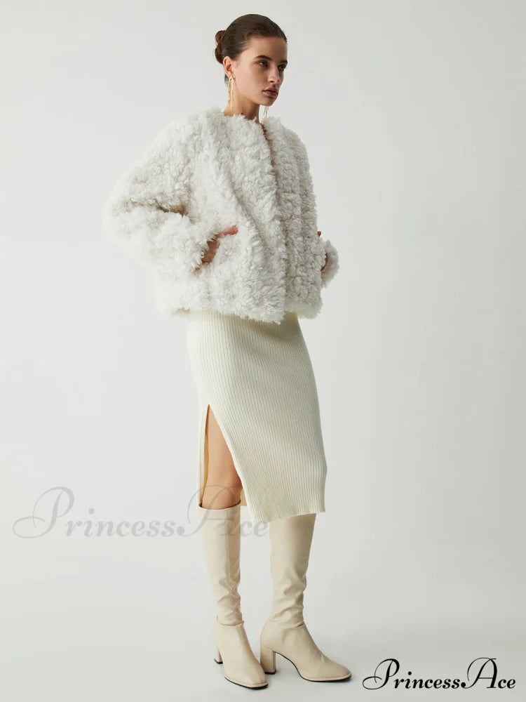 Double Pockets Graceful Fleece Jacket
