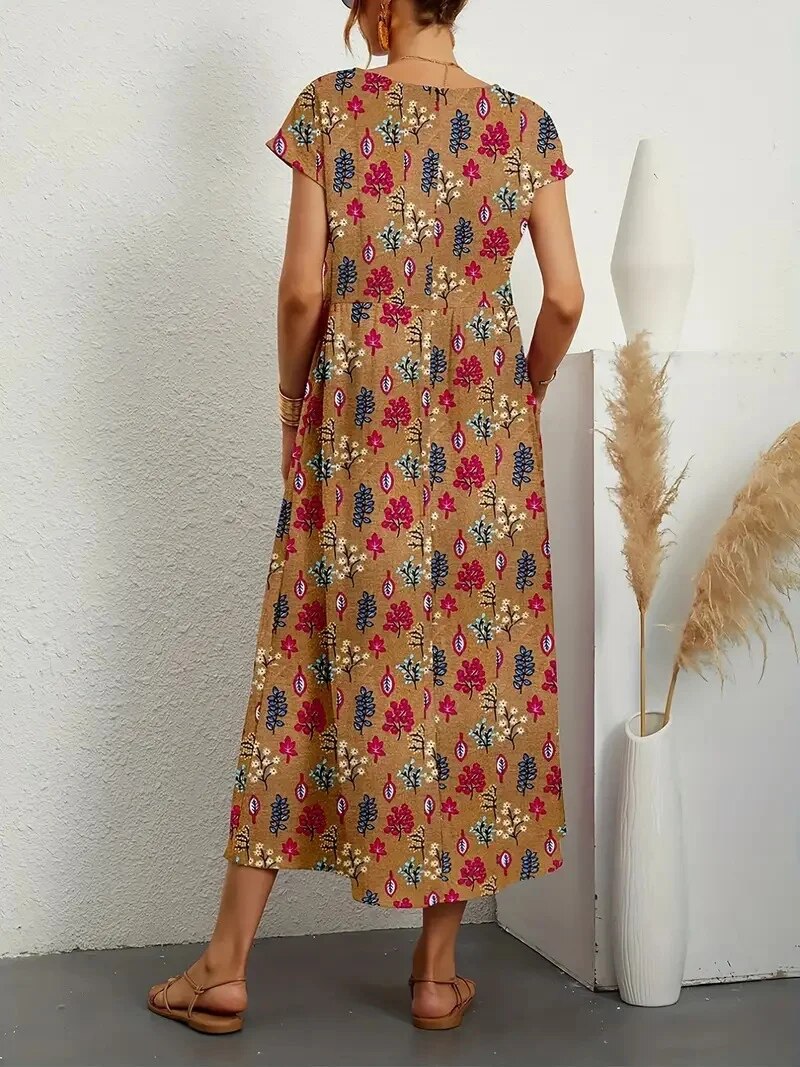 Nicole® | Long Cotton Summer Dress, Elegant And Comfortable