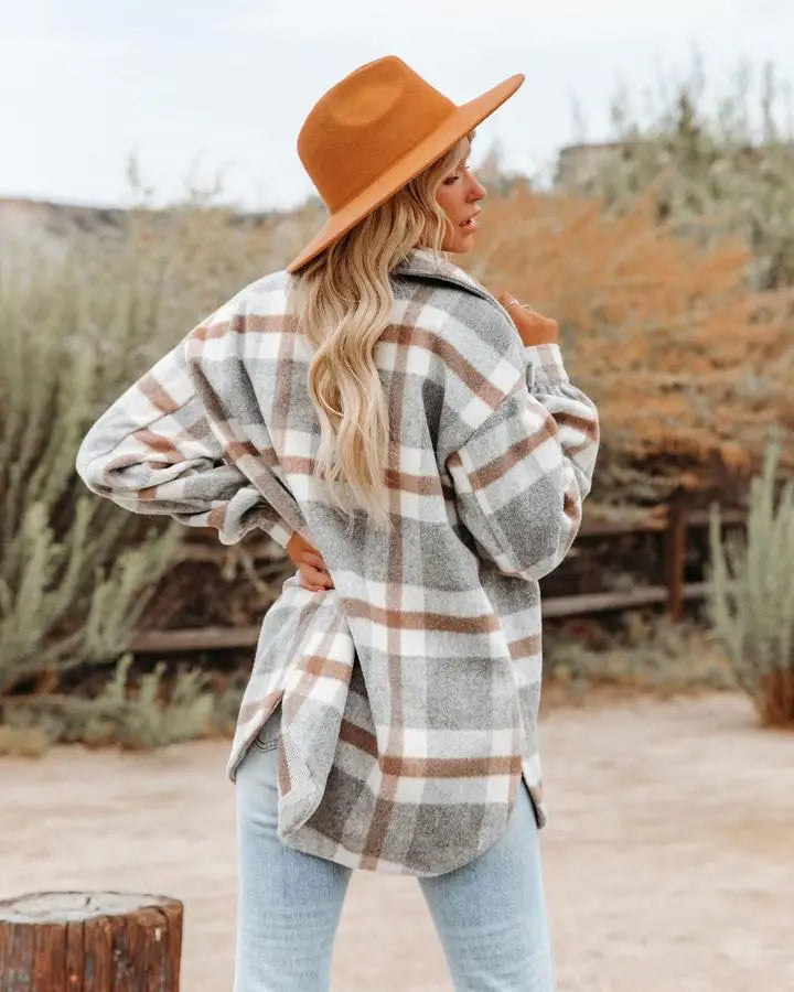 Analia® | Rustic checked women's overshirt