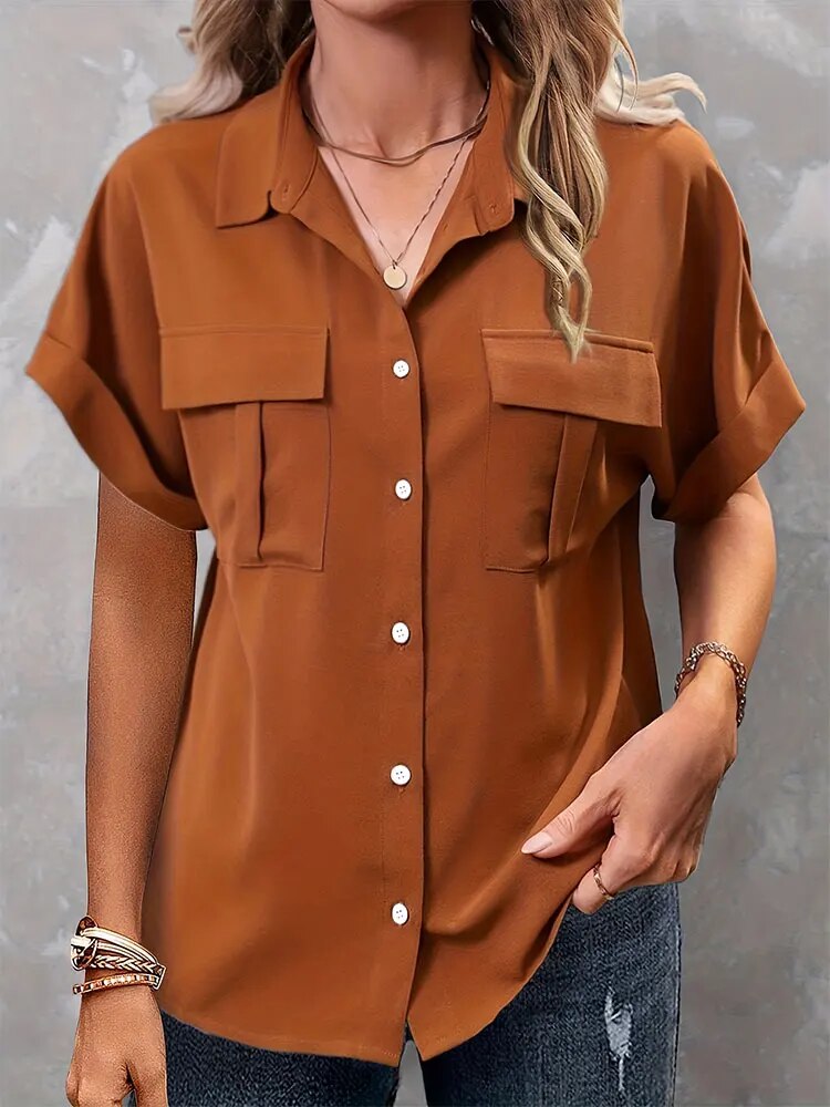 Kristy® | With Folded Sleeves And Chest Pocket, Oversize