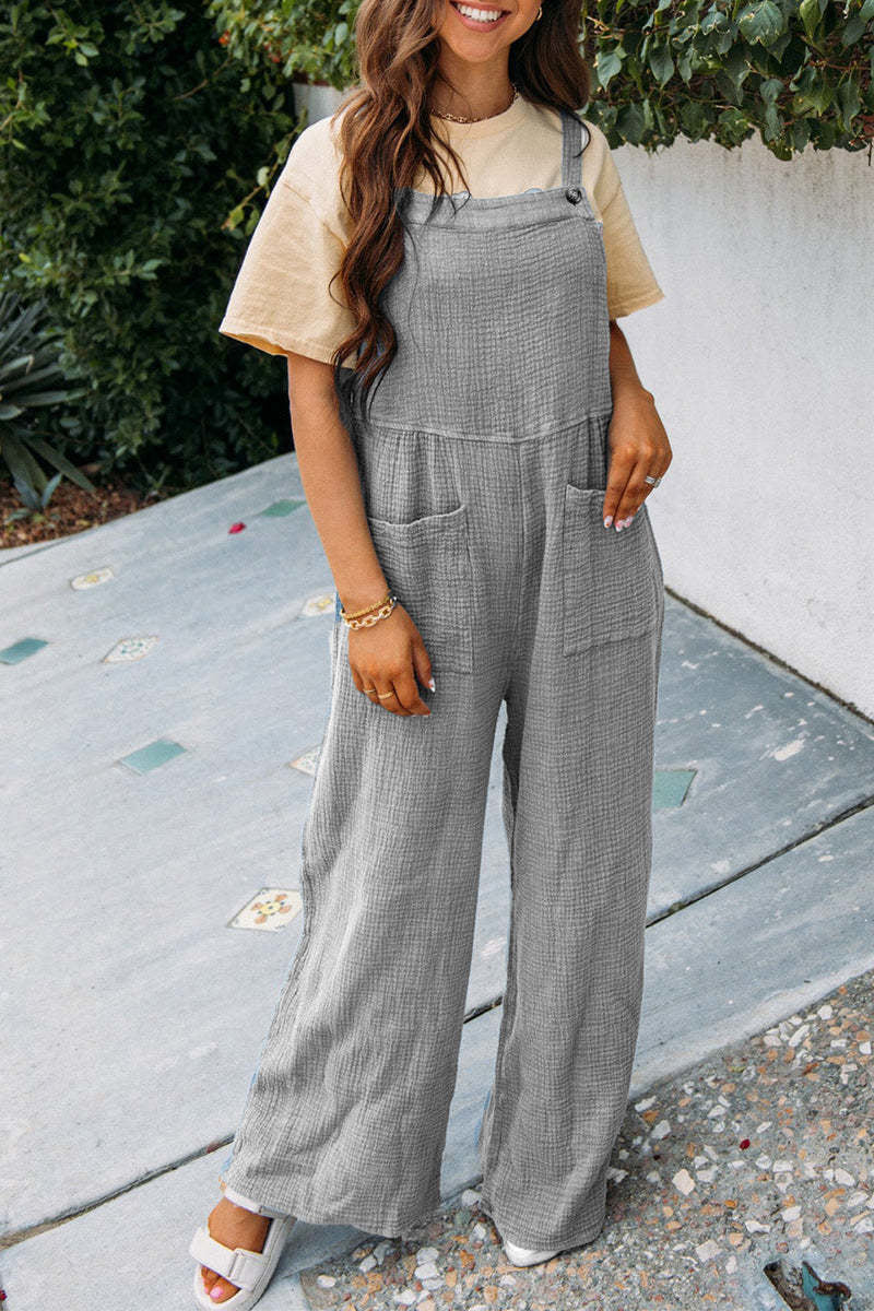 Simone® | Women'S Loose Square Neck Pants Suit With Pocket