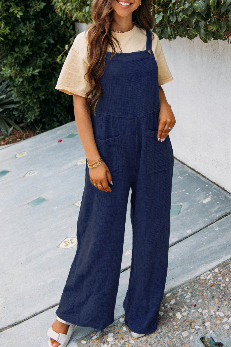 Simone® | Women'S Loose Square Neck Pants Suit With Pocket