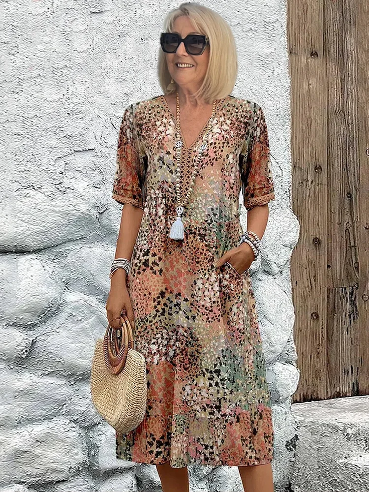 Elisa® | Vibrant midi length dress