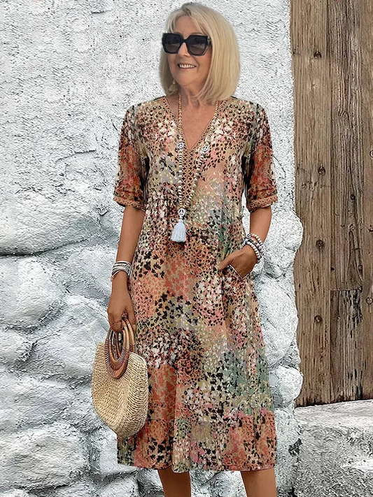 Elisa® | Vibrant midi length dress