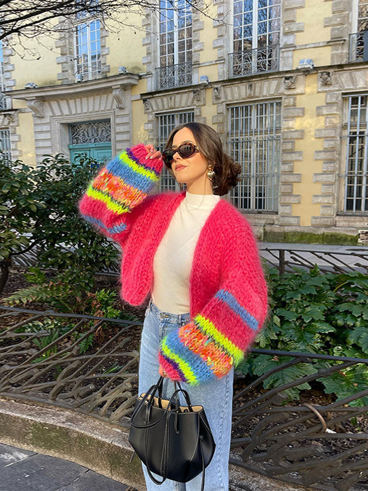 Katherine | Colorful patchwork cardigan