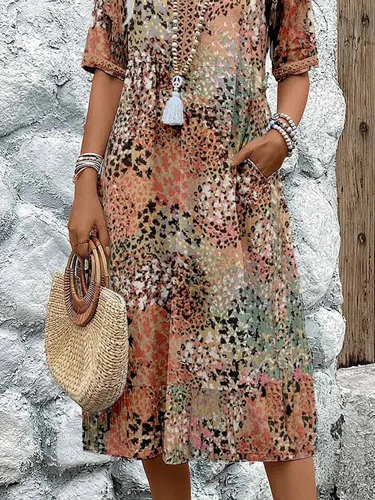 Amada® | Vibrant midi length dress